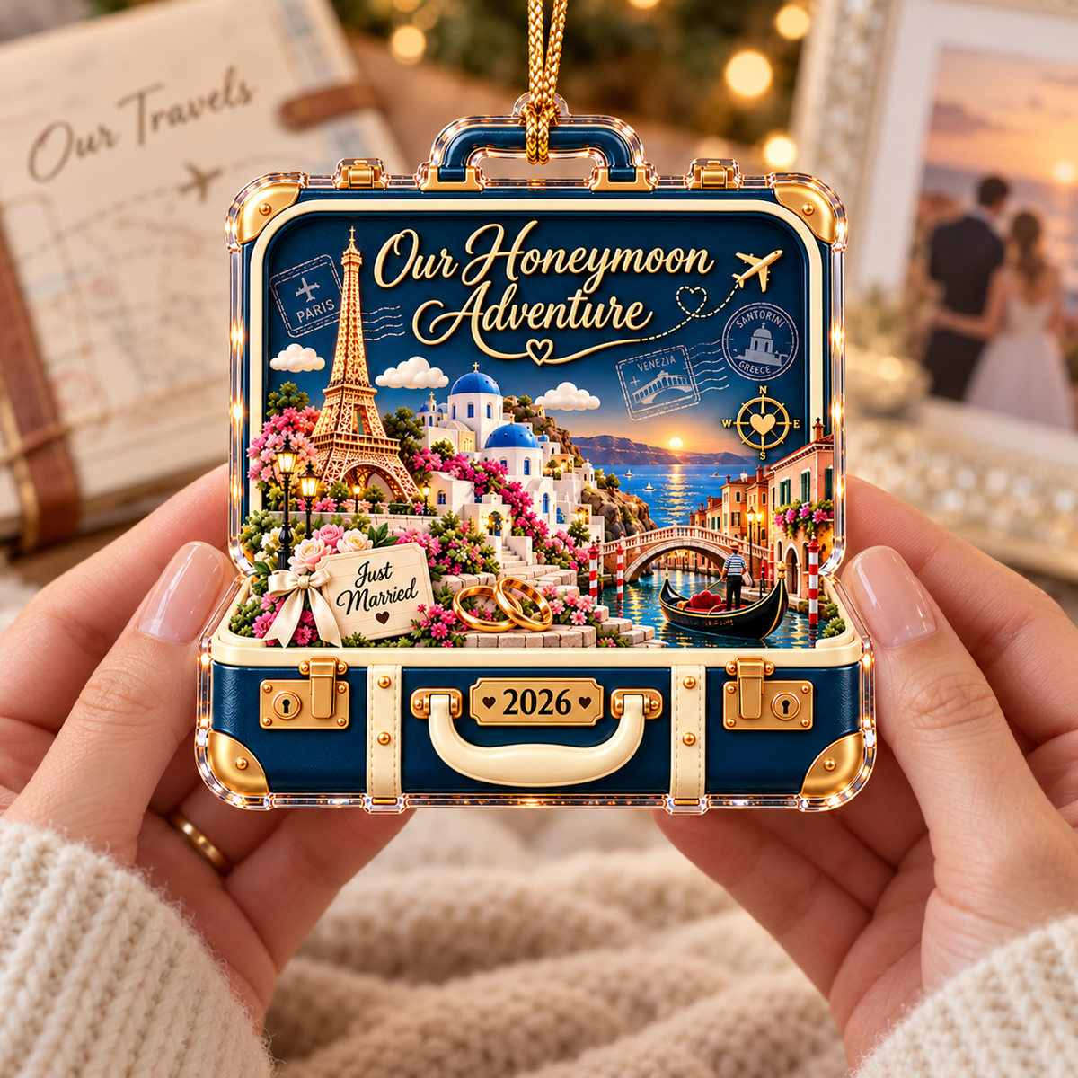 Personalized Honeymoon Suitcase Christmas Ornament – Our Honeymoon Adventure, Custom Year Travel Keepsake, Wedding Gift for Newlyweds 15b4d11a-85cd-49dc-a46b-f686aee70338-Honeymoon-Adventure-Keepsake-Ornament-2.png