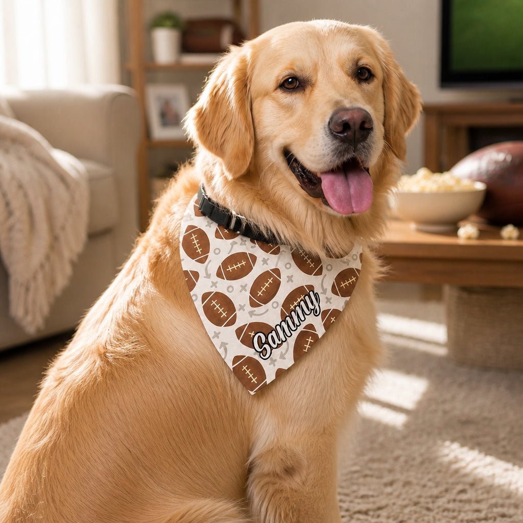Personalized Sports Fan Pet Bandana – Football Pattern - Personalized Pet Bandana Collar With Adjustable Buckle 15e40ffa-93f6-4517-bd56-7ea92ddcdce0.jpg
