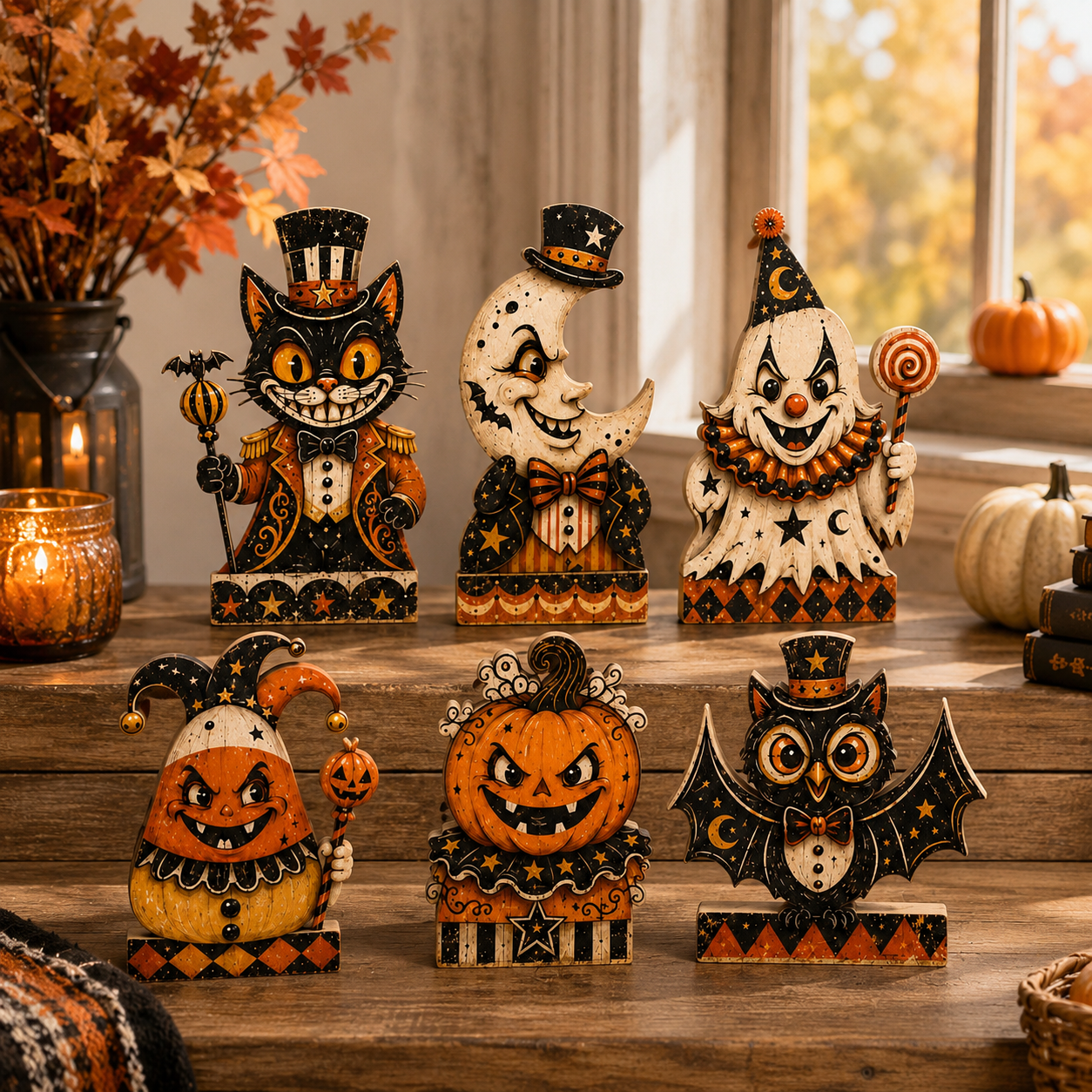 Vintage Halloween Wooden Block Decor Set, Retro Cat Ghost Moon Pumpkin Owl Shelf Sitter, Spooky Mantel Table Signs, Fall Home Decor 15e92638-0426-4493-b55c-5034f358a2d6-banner-1.png