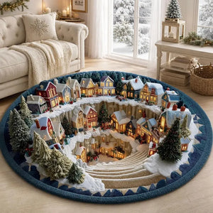 Snow Town Spiral Staircase 3D Round Rug, Christmas Snowy Village Vortex Optical Illusion Floor Mat, Non Slip Xmas Decor, Christmas Gift 15ef0438-b977-4f5c-b54f-0fd86b988aca-fghhhg-4-.webp