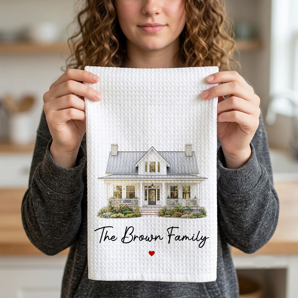 Custom Photo Our First Home Family Parents - Personalized Kitchen Towel 15f498e3-23f6-4836-bb73-17167118e403-5-19-.png