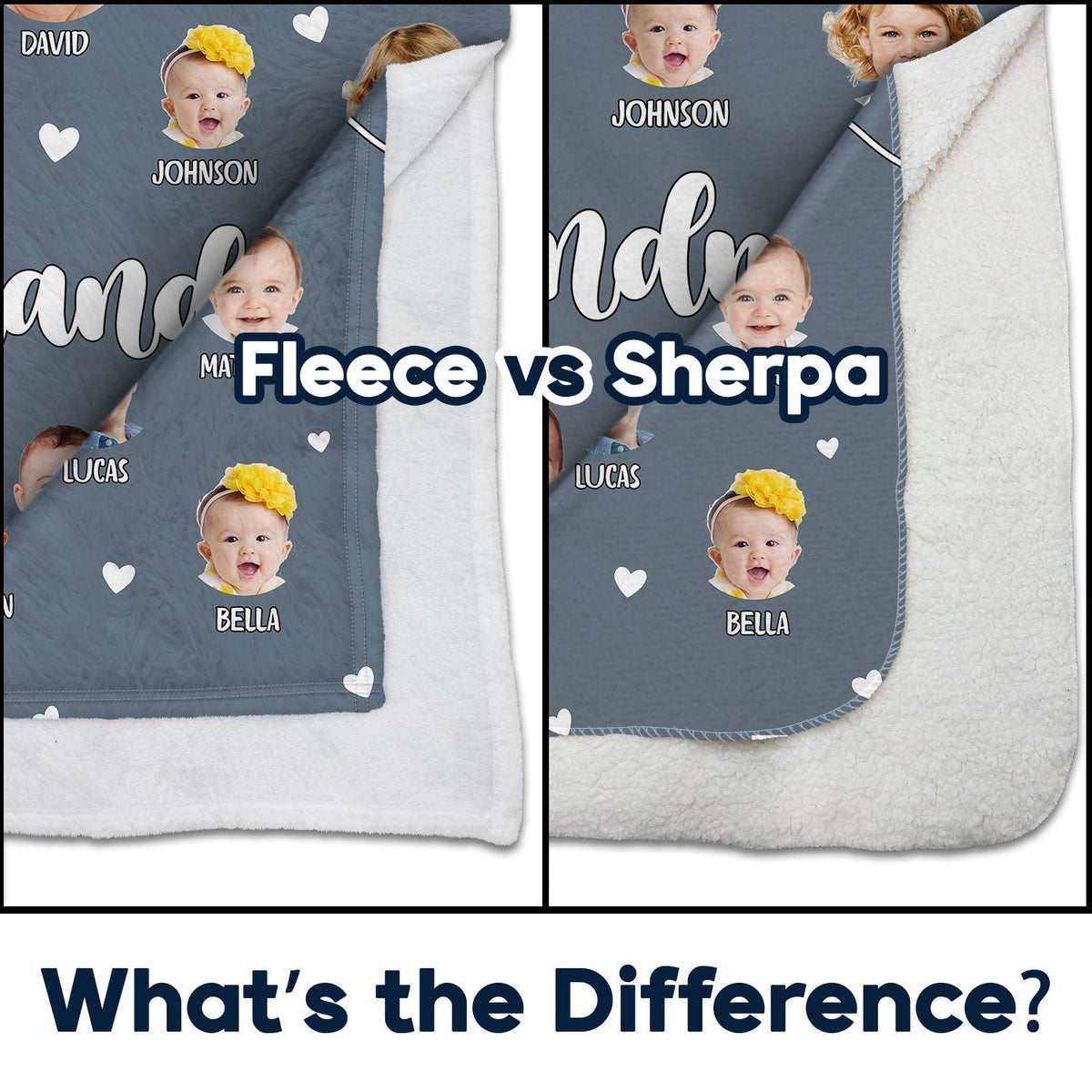 Custom Photo Kid Baby Faces - Birthday, Loving Gift For Grandma, Grandmother, Mom, Mother - Personalized Fleece Blanket, Sherpa Blanket 15f8b59a-8507-49da-825e-04842a24953f-DT968-HEL739-MK3.jpg