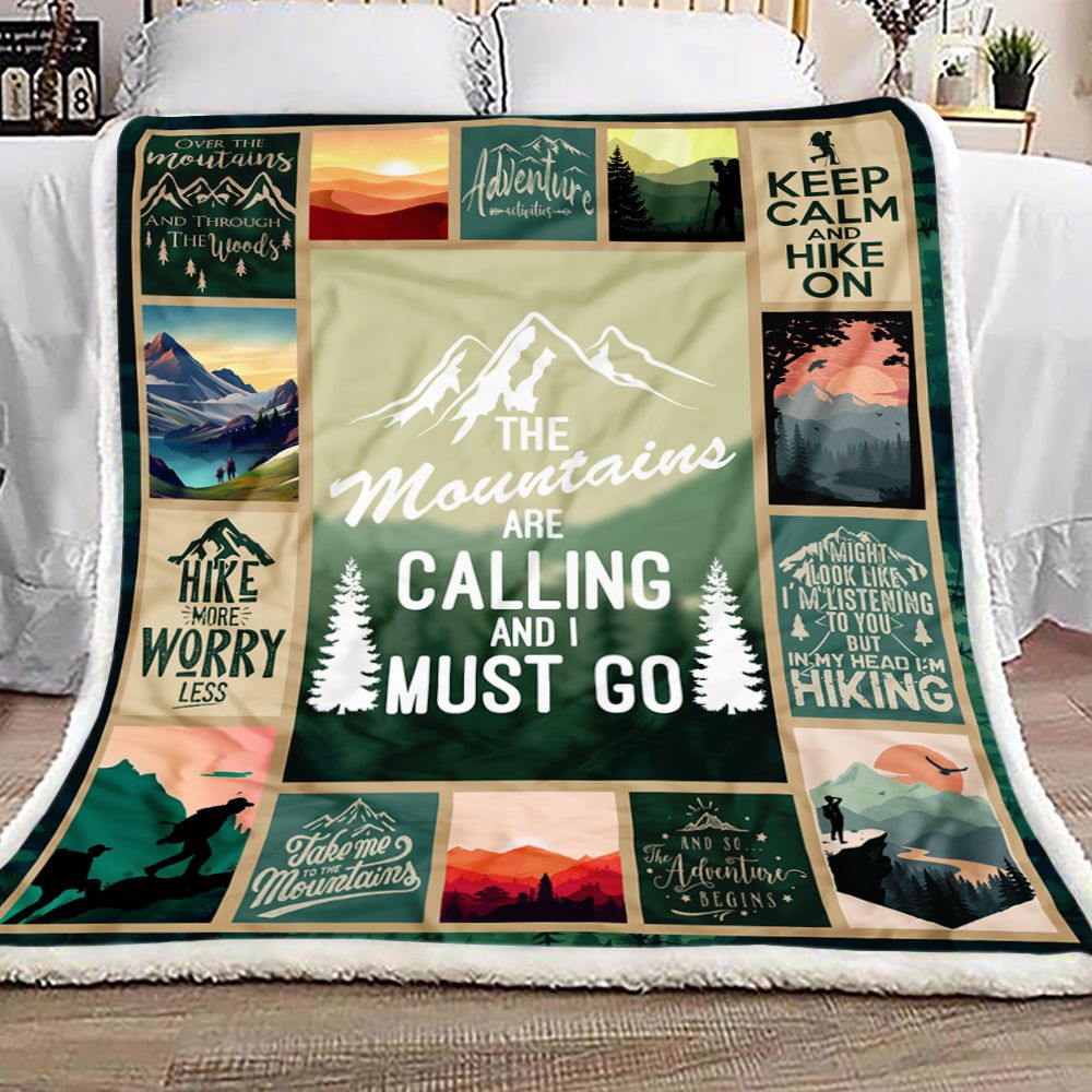 Hiking Blanket, The Moutains Are Calling And I Must Go, Hiking Lover 1603217313911.jpg