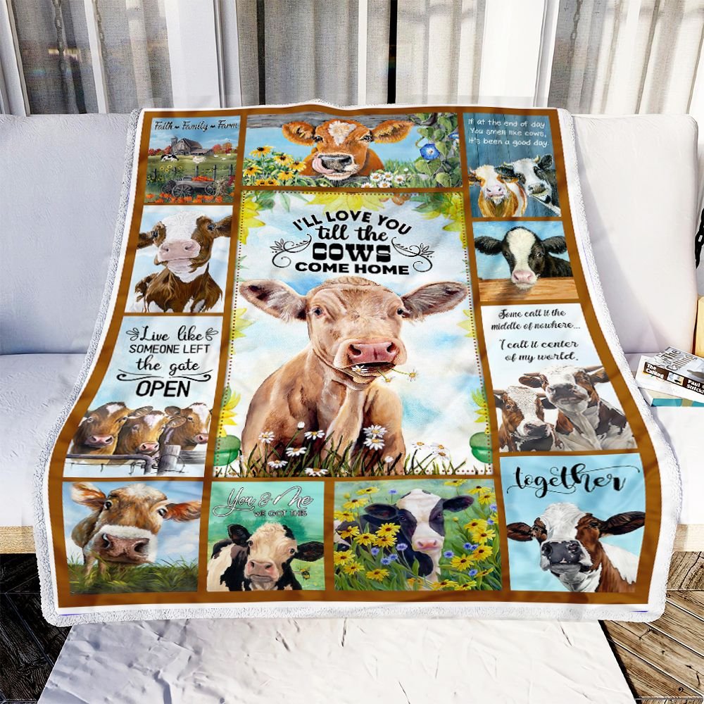 Cow Blanket, I'll Love You Till The Cows Come Home Fleece Blanket 1603217314499.jpg