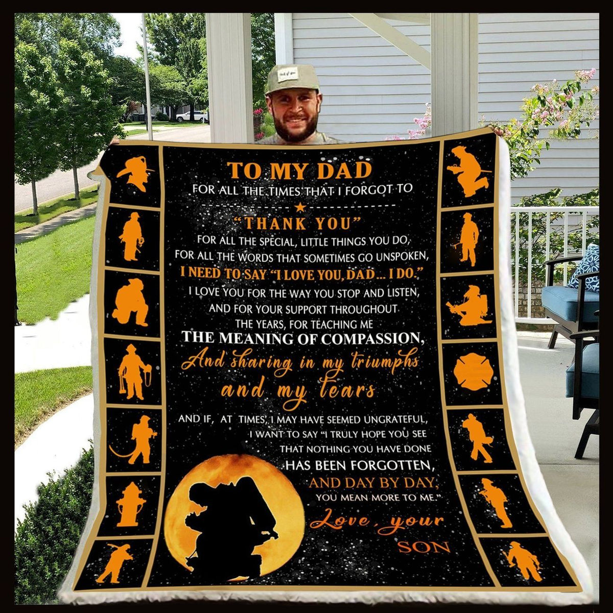 Gift For Father Blanket, Son To Dad For All The Times That I Forgot 1605630975786.jpg