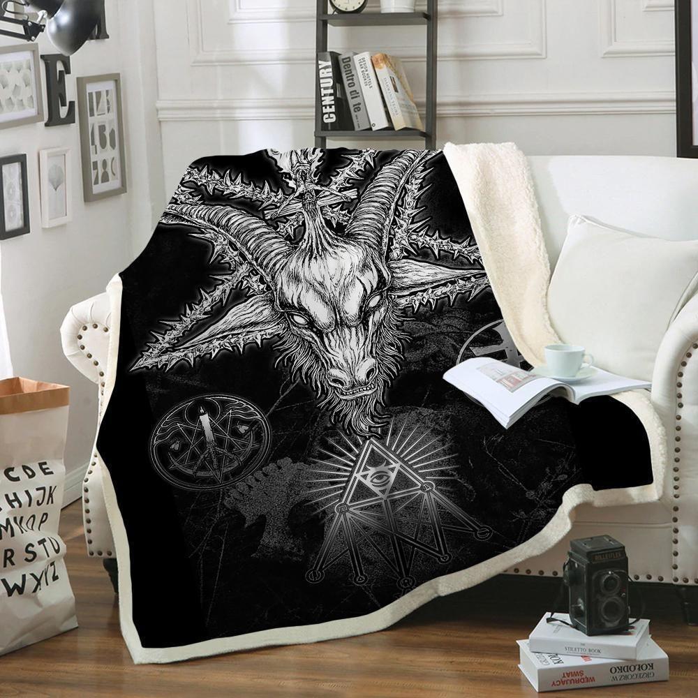 Satanic Fleece Blanket 1605630976326.jpg