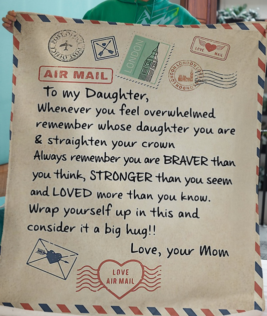Gift For Daughter Blanket, To My Daughter Love You Mom 1605630979394.jpg