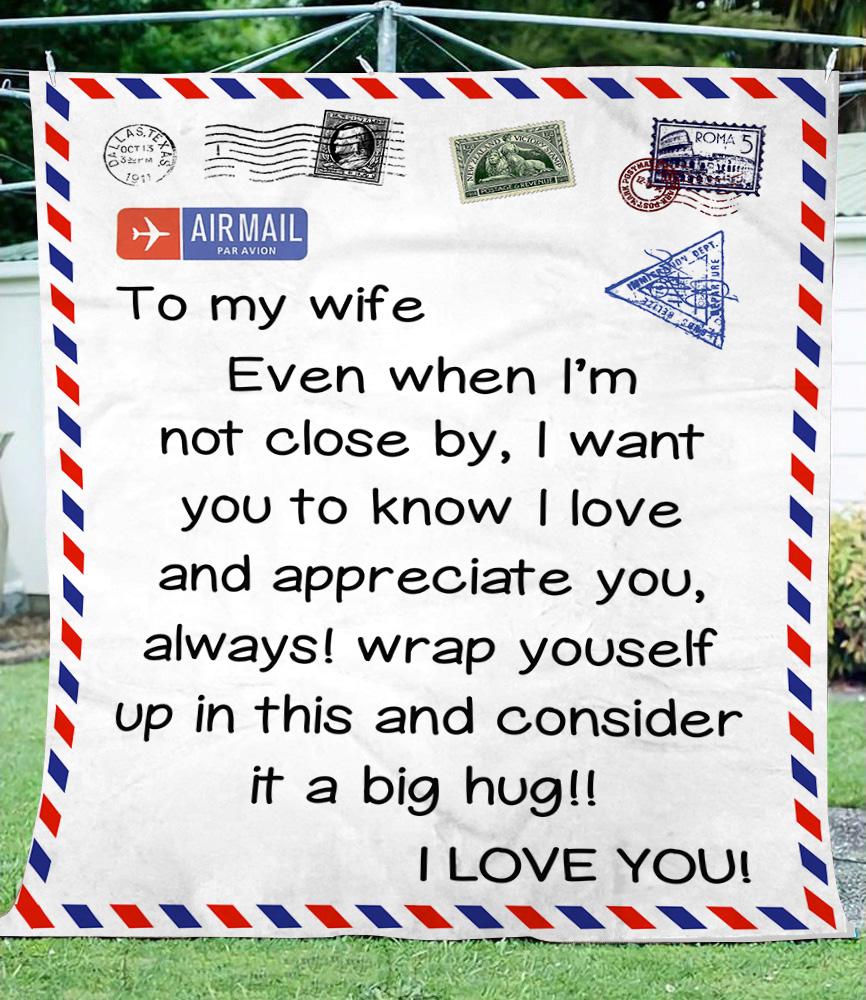 Gift For Wife Blanket, Letter To My Wife Fleece Blanket 1605721847503.jpg