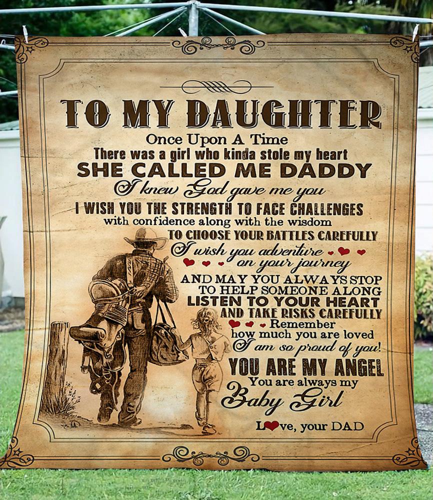 Gift For Daughter Blanket, To My Daughter Once Upon A Time Country Girl 1606073700932.jpg