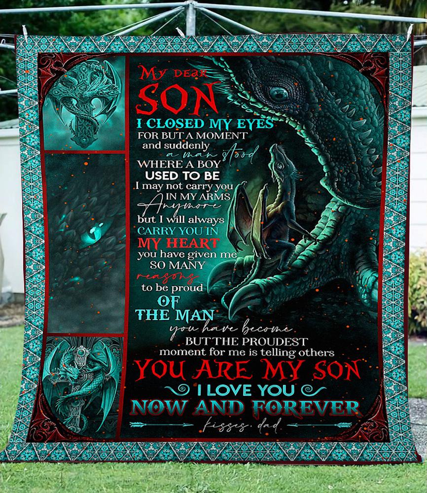 Gift For Son Blanket, To My Dear Son I Closed My Eyes 1606073704512.jpg