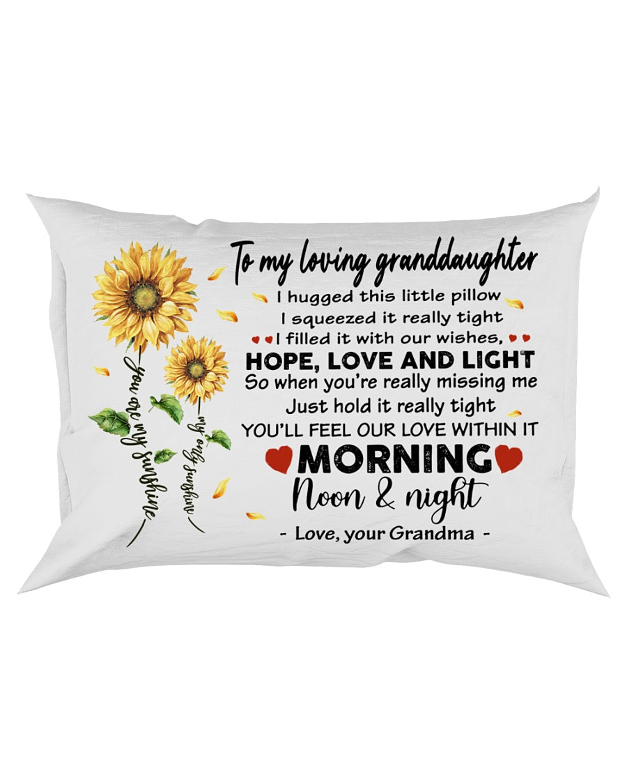 Pillow Sunflower To My Loving Granddaughter - Gift From Grandma | Christmas Gift 1606151314792.jpg