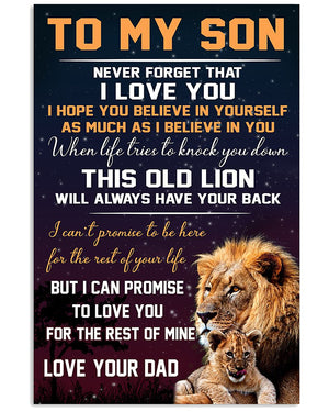 This Old Lion - To Son From Dad Vertical Canvas | Wall Decor Visual Art 1606662433756.jpg