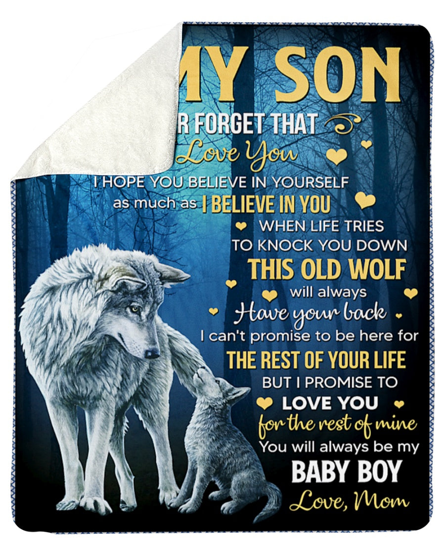 Old Wolf Mom To Son, Always Have Your Back Fleece Blanket - Quilt Blanket - Gift For Son 1606757911922.jpg
