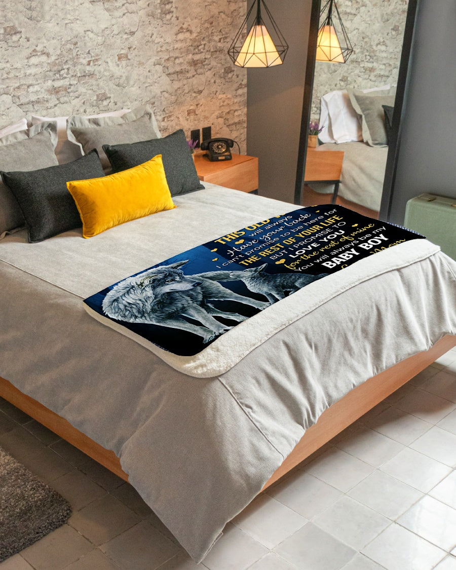 Old Wolf Mom To Son, Always Have Your Back Fleece Blanket - Quilt Blanket - Gift For Son 1606757912262.jpg