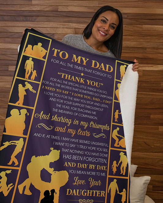 Gift For Father Blanket, Thanks For All Special Little Things You Do 1606757962750.jpg