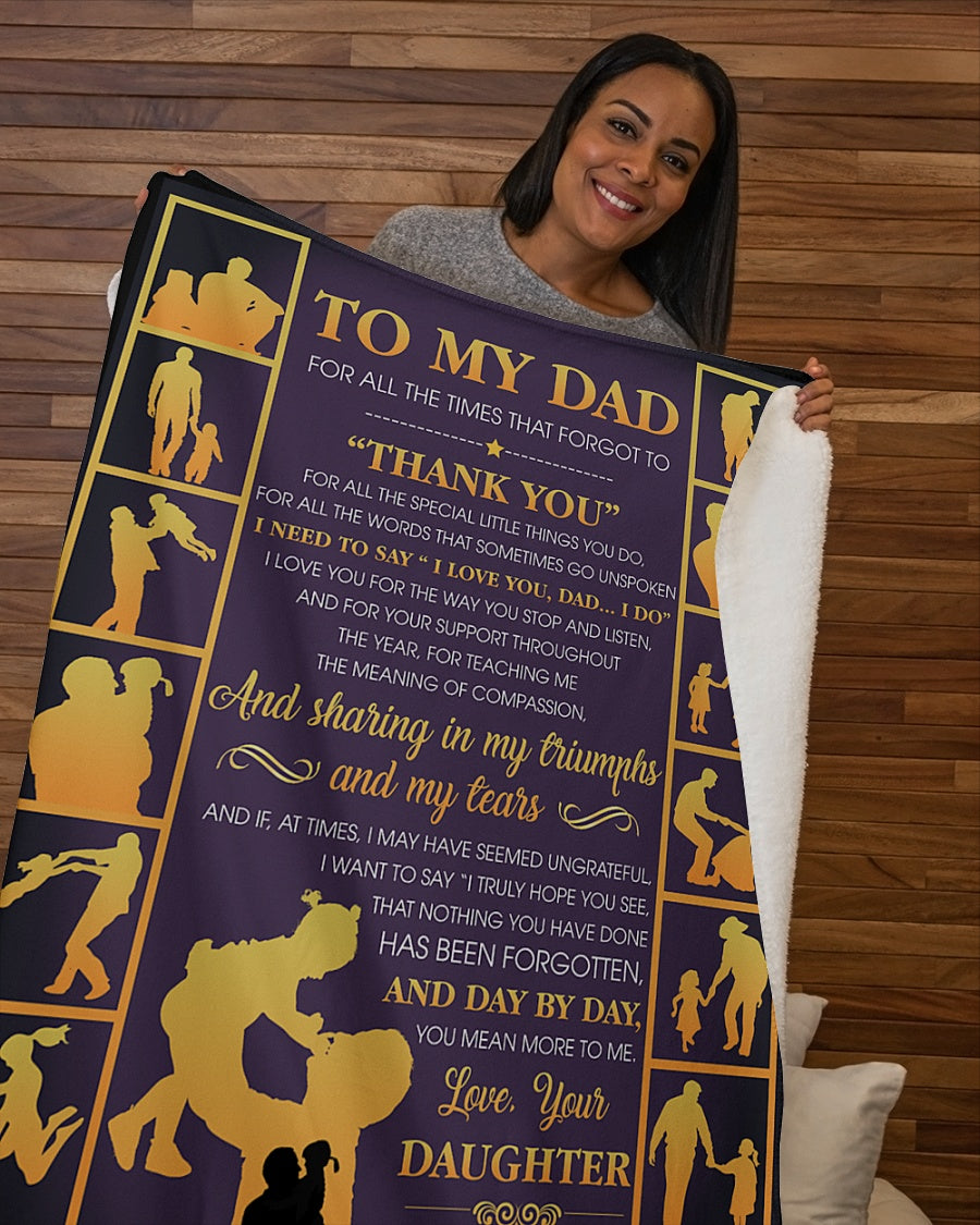 Gift For Father Blanket, Thanks For All Special Little Things You Do 1606757962750.jpg