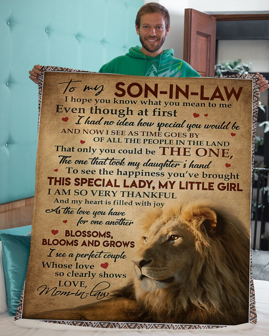 Gift For Son Blanket, To My Son In Law Blossoms 1606758440895.jpg