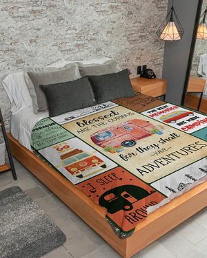 Camping Blanket Blessed Are The Curious Fleece Blanket - Quilt Blanket 1606758458037.jpg