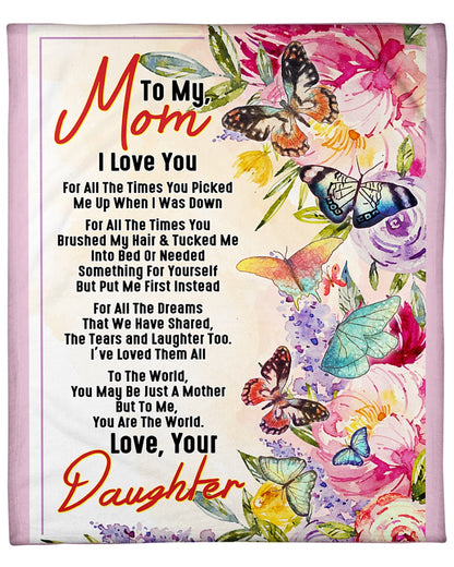 Gift For Mom Premium Fleece Blanket - Quilt Blanket 1606759266624.jpg