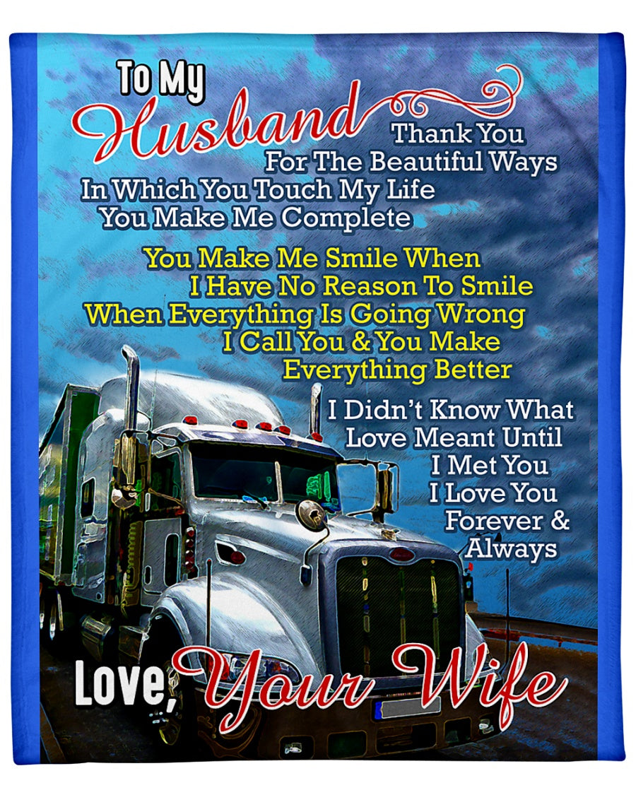 Trucker Premium Fleece Blanket - Quilt Blanket 1606759269790.jpg