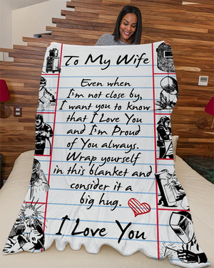 Welder's Wife Premium Fleece Blanket - Quilt Blanket 1606759292014.jpg