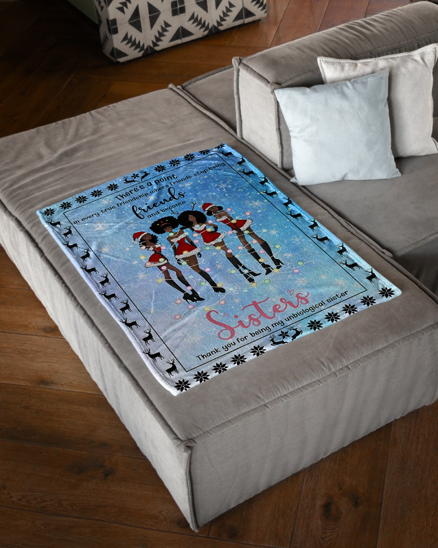 Friends And Become Sisters Christmas 3 Blanket Fleece Blanket - Quilt Blanket 1606760692751.jpg
