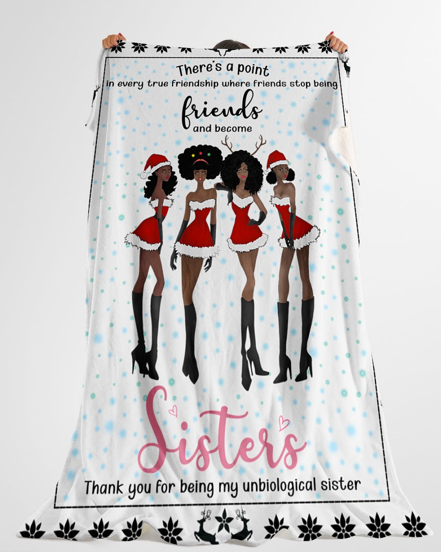 Friends And Become Sisters Christmas 14 Fleece Blanket - Quilt Blanket 1606760695462.jpg