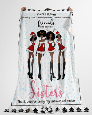 Friends And Become Sisters Christmas 14 Fleece Blanket - Quilt Blanket 1606760695462.jpg
