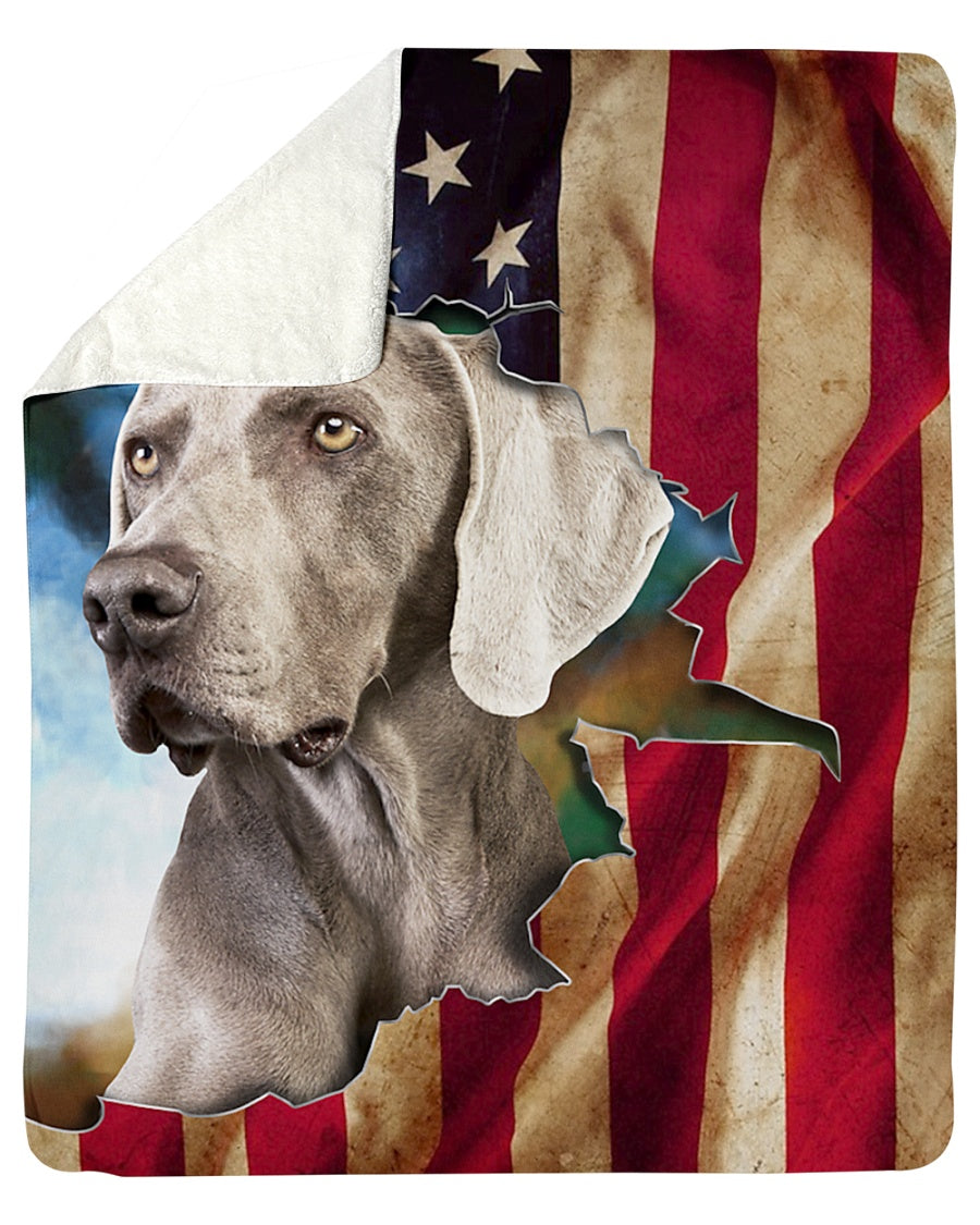 Dog Blanket - Weimaraner America Fleece Blanket - Quilt Blanket 1606842135368.jpg