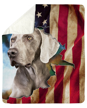 Dog Blanket - Weimaraner America Fleece Blanket - Quilt Blanket 1606842135368.jpg