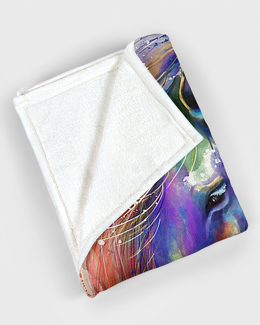 Dog Blanket - Horse Water Color Fleece Blanket - Quilt Blanket 1606842139994.jpg
