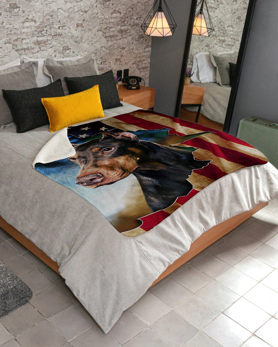 Dog Blanket - Doberman America Fleece Blanket - Quilt Blanket 1606842142374.jpg