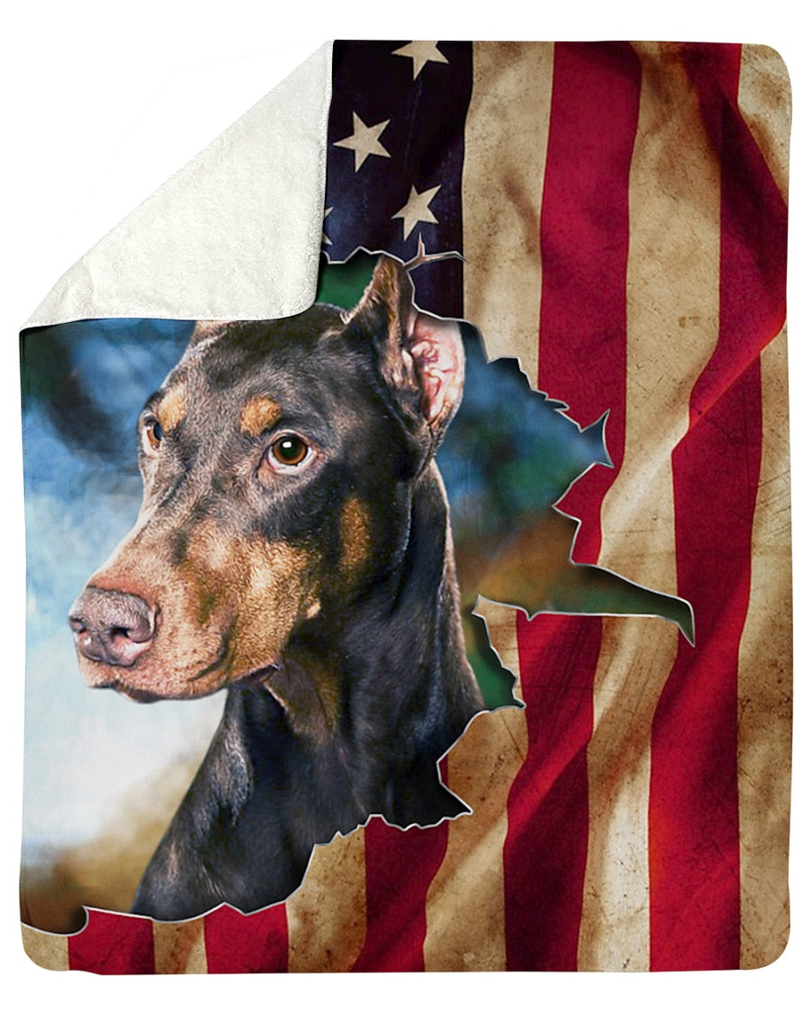 Dog Blanket - Doberman America Fleece Blanket - Quilt Blanket 1606842142521.jpg