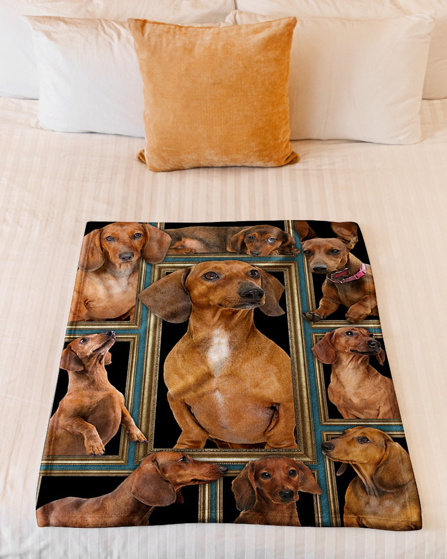 Dog Blanket - Dachshund Picture Fleece Blanket - Quilt Blanket 1606842147239.jpg