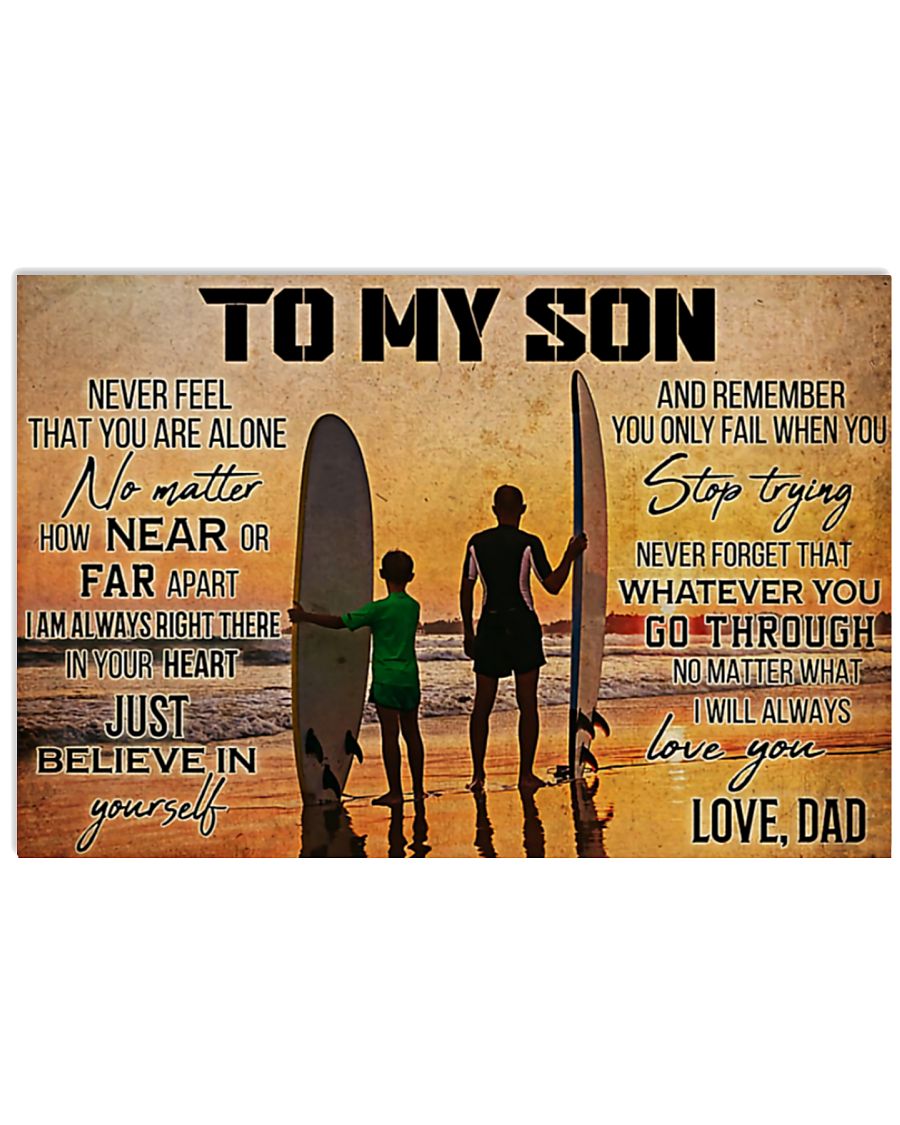 Surfing - To My Son Horizontal Canvas | Wall Decor Visual Art 1606928657526.jpg