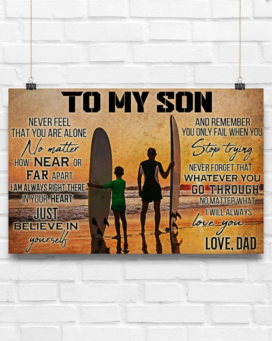 Surfing - To My Son Horizontal Canvas | Wall Decor Visual Art 1606928657750.jpg