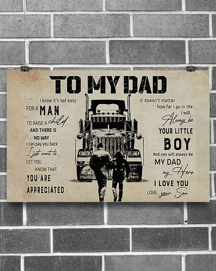To My Dad Professions Canvas Truck Driver's Landscape Canvas Gift For Dad Home Decor Wall Art Visual Art 1606928854680.jpg