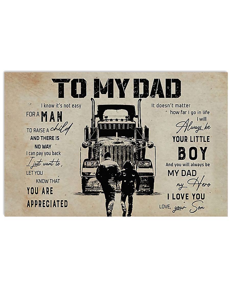 To My Dad Professions Canvas Truck Driver's Landscape Canvas Gift For Dad Home Decor Wall Art Visual Art 1606928855030.jpg