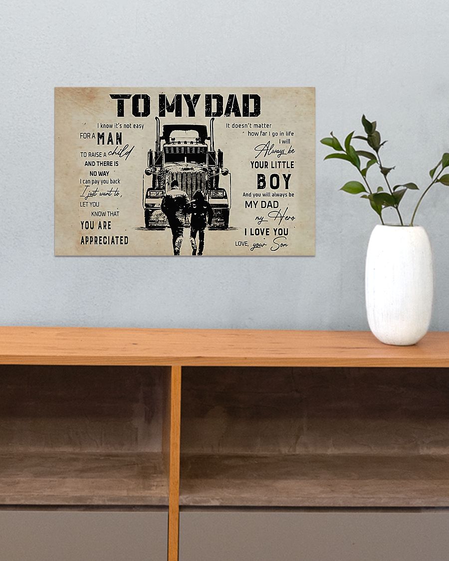 To My Dad Professions Canvas Truck Driver's Landscape Canvas Gift For Dad Home Decor Wall Art Visual Art 1606928858541.jpg