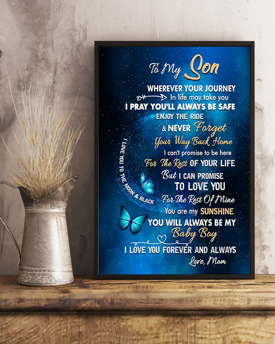 Gift For Son Canvas To My Son - I Love You Forever And Always Vertical - | Wall Decor Visual Art 1606929152358.jpg