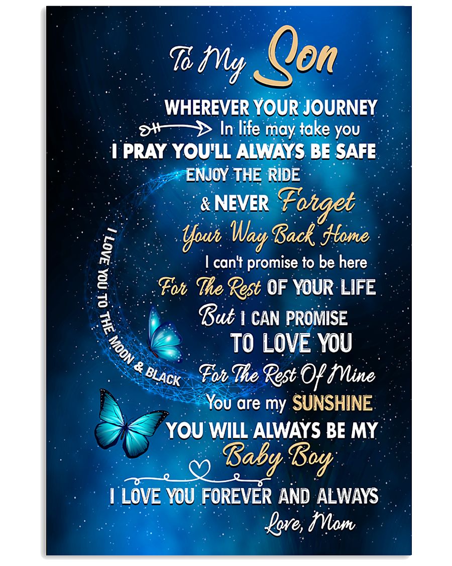 Gift For Son Canvas To My Son - I Love You Forever And Always Vertical - | Wall Decor Visual Art 1606929152492.jpg