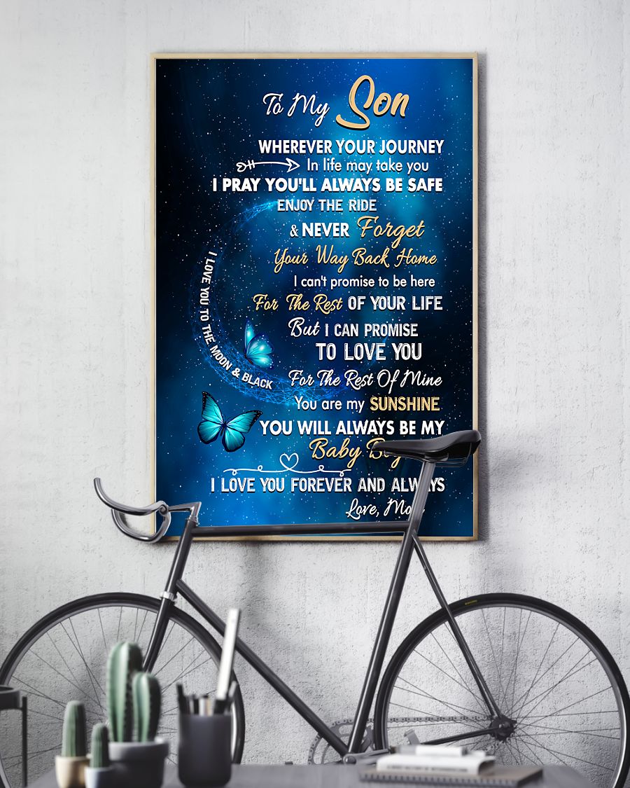 Gift For Son Canvas To My Son - I Love You Forever And Always Vertical - | Wall Decor Visual Art 1606929152610.jpg