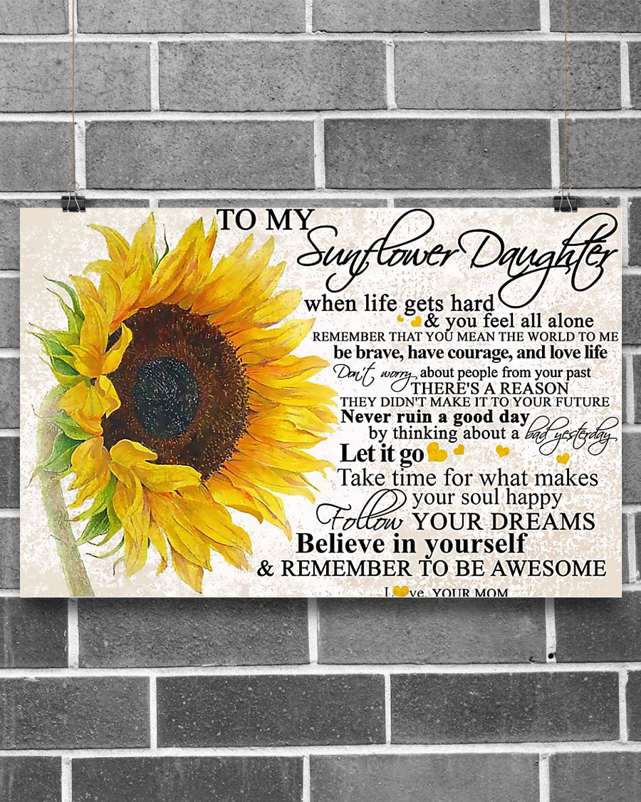 Sunflower To My Sunflower Daughter Horizontal Canvas | Wall Decor Visual Art 1606967063983.jpg