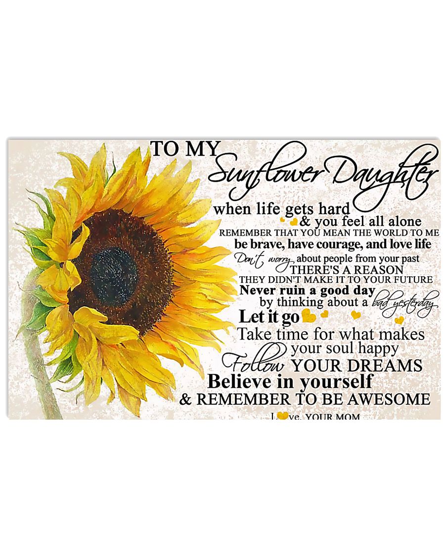 Sunflower To My Sunflower Daughter Horizontal Canvas | Wall Decor Visual Art 1606967064545.jpg