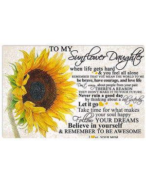 Sunflower To My Sunflower Daughter Horizontal Canvas | Wall Decor Visual Art 1606967064545.jpg