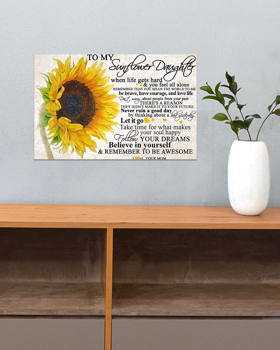 Sunflower To My Sunflower Daughter Horizontal Canvas | Wall Decor Visual Art 1606967065175.jpg