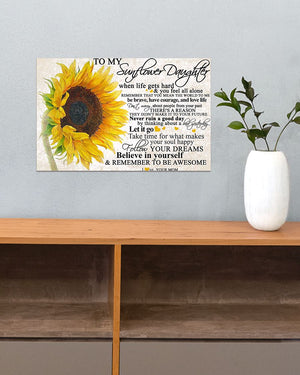 Sunflower To My Sunflower Daughter Horizontal Canvas | Wall Decor Visual Art 1606967065175.jpg