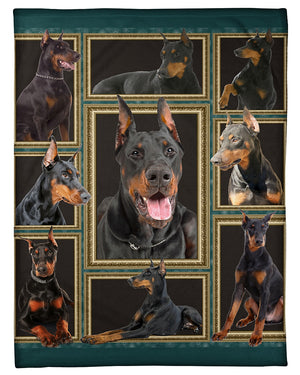 3d Doberman Pinscher Fleece Blanket 1607356924942.jpg