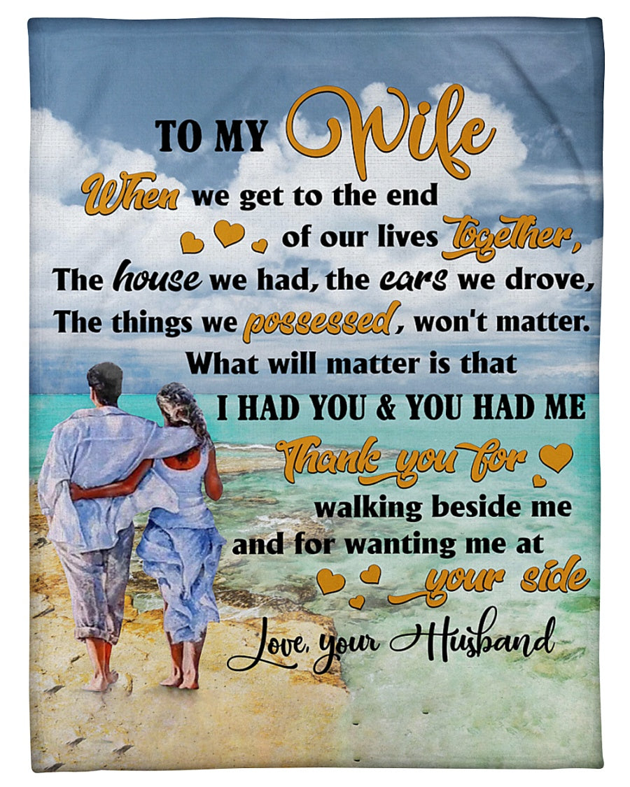 Gift For Wife Blanket, Husband To Wife Our Lives Together Fleece Blanket 1607356941640.jpg