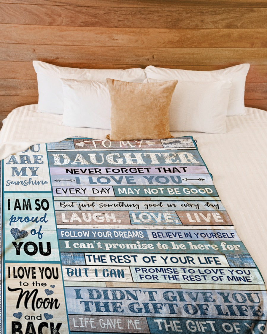 Gift For Daughter Blanket, To My Daughter You Are My Sunshine - Love From Mom 1607356950221.jpg